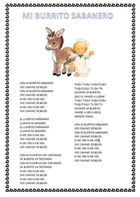 burrito sabanero letra|mi burrito sabanero printable.